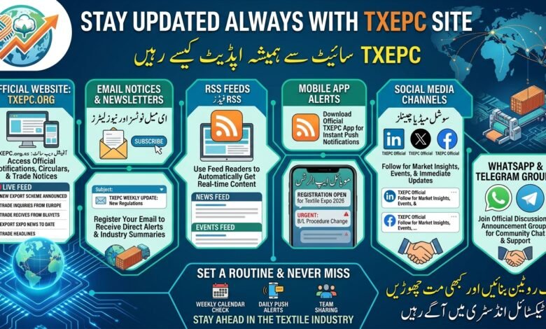 How to stay always updated with txepc site
