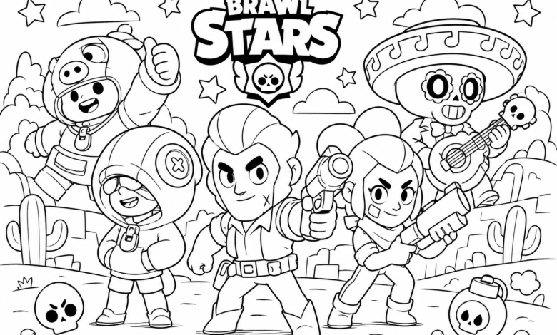 Kleurplaat Brawl Stars